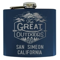 San Simeon, Kalifornija, suvenir s laserskim graviranjem istražite prirodu, unca, tikvica od nehrđajućeg čelika,