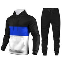 Muška jesen / zima modna odjeća za slobodno vrijeme i sport, prošivena u kontrastnoj boji s džepom, vuneni džemper