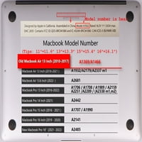 KAISHEK za staru verziju MacBook Air S Case - Objavljen Model A1369 A1466, Plastični poklopac tvrde školjke, Blue