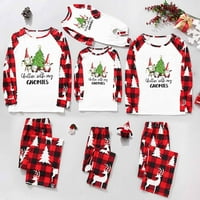 Obiteljska pidžama Dječaci Djevojke Muške božićne karirane tlake podudaranje s dugim rukavima + hlače Set Outfit