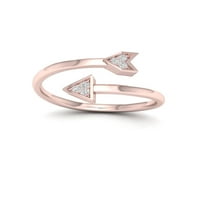 1 20-karatni dijamant 10-karatni dijamant od ružičastog zlata modni prsten sa strelicom