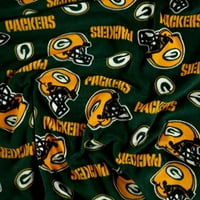 Green Bay Packers 58 poliesterski fleke Sportski logotip tkanina uz dvorište, zeleno