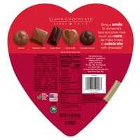 Elmer Chocolate Assorted Chocolate Fashion Valentine Heart, 6oz