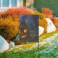 Sretni Halloween Garden Flag-Hallowen Boo Garden Flag Ghost Dog sablasni dvostrani vani, Burlap Welcome Holiday