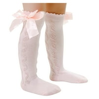 Jednobojne čarape do koljena za djevojčice, čarape do sredine teleta, princezine čarape