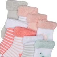Pamučne čarape za novorođenčad i frotirne čarape za djevojčice od 0 mjeseci