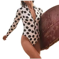 FineLove kupaći kostim Žene za kontrolu trbuha podržavaju sportski grudnjak bikini bijeli m