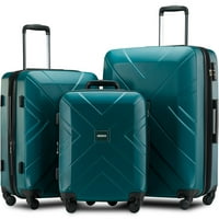 HOMMOO TARGIDINE Proširivi kofer za prtljagu s kotačima za spinner, TSA Lock, 3-komad set