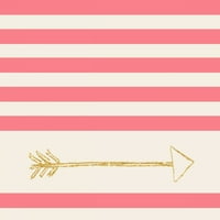 Ispis postera s izblijedjelim ružičastim i zlatnim strelicama Iz e-maila