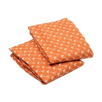 Dječji krevetić od pamuka od perkala, narančasta, 2 pakiranja