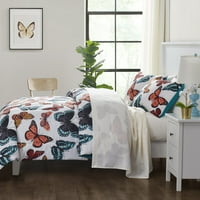7-dijelni krevet s printom leptira u navlaci od 7 komada