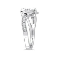 Karat Diamond 10kt dvobojni zlatni srčani vrtlog obećavajuće prsten