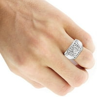 Luxurman jedinstveni muški prirodni dijamantski prsten od platine