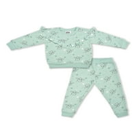 Ratovi zvijezda The Child Baby and Toddler Girl Fleece Twimshirt & Sweatpants, Outfit Set, 12m-5T