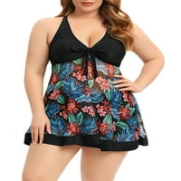 Sprifallbaby ženski plus size Tankini kupaći kostimi, ljetna plivačka haljina s boyshorts dva kupaća kostima