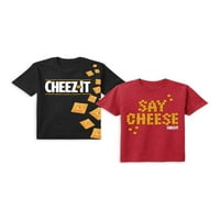 Cheez It Boys majica s kratkim rukavima, 2-pack, veličine 4-18