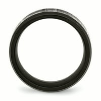 Prsten s uzorkom Od nehrđajućeg čelika, brušen i poliran crnim al-laserom