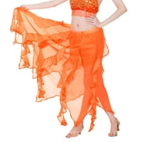 Ženska suknja s bočnim prorezom u obliku šljokica od šifona za izvedbu trbušnog plesa