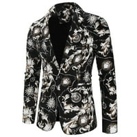 Yanhoo muški šljokica Shinny Tuxedo odijelo jakna Jedan gumb Slim Fit Paisley svadbeni odijelo Blazer za muškarce