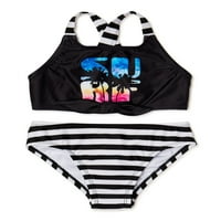 Bikini gornji i donji dio Surf Bikini, 50+, 2-dijelni komplet za plivanje, veličine 4-16