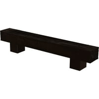 Ekena Millwork 6 H 10 d 48 w pješčano fau drveni kamin mantel kit w alamo corbels, premium mahagoni