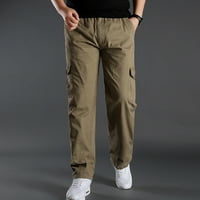Akiihool muški camo teretni hlače muške teretne hlače opuštene fit camo casual hlače multi džepni osnovni karirani