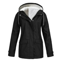 Ženska jesen zima plus baršunast jakna s vjetrom vodootpornim kaputom s kapuljačom s kapuljačom