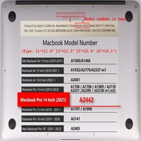 KAISHEK Tvrdi naslovnica samo kompatibilni MacBook Pro S s XDR Display & Touch ID Tip C Model: A M2 A