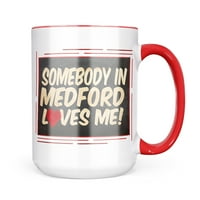 Neonblond, netko iz Medforda me voli, ma, poklon za šalicu za ljubitelje kave i čaja
