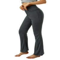 Ženske joga hlače u donjem dijelu leđa, tajice visokog struka, joga hlače širokih nogavica, hlače za trčanje s