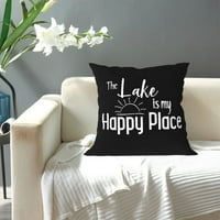 Jezero je moje sretno mjesto jastučnice za jastuke Kućni dekor ugodne jastučnice za krevet, kauč, Auto, darove