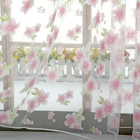 Tkanina Apepal Flower Sheer Curtain Tulle Window Voile Ogrnuti Valancea Panel