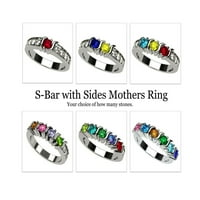 Nana s-bar W Wides Majke Dan prstena 1to multi-kamen poklon-10K veličine bijelog zlata od 10,5 kamena žena