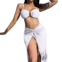 Ženski dvodijelni kupaći kostim s tri mreže jednobojni Bikini Ženski kupaći kostim Ženski kupaći kostim