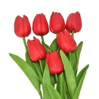 WiRLSWEAL Umjetni tulipani životni realistični plastični fau svilena cvjetna simulacija za dom