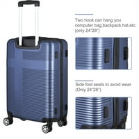 Prtljaga s zaključavanjem TSA, proširivi PC+ABS tvrdoglav zazor za klirens Cross pruga za prtljagu, lagani kofer