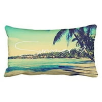 Winhome Dekorativni modni ljetni ljubav Vintage Beach Tree Treing Pillow Ploč Jastuk Poklopac Veličina dvije strane