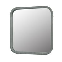 Ukrasno zidno ogledalo u sivoj smeđoj boji