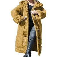 Bomotoo žene casual skakač vrhovi kabelska pletiva kardigan radi labave zimske topli pleteni džemperi