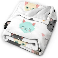 Mačja deka lagana putna deka deka za mačke za ljubitelje mačaka, ugodna, topla, mala 50940
