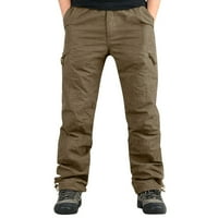 Muške modne casual teretne hlače s više džepova s patentnim zatvaračem i kopčom vanjske hlače Radne hlače