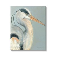 Stupell bijela čaplja ptica divljač portret životinja životinje i insekti Galerija slika omotano platno ispis