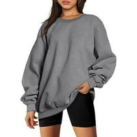 Ženski pulover s okruglim vratom s dugim rukavima, prevelika dukserica, Ležerne trenirke