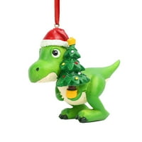 Služeni božićni dinosaur božićno drvce Slatki foto rekvizit sa sretnom atmosferom za božićnu kućnu zabavu dekor