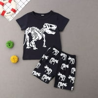 Dječji dječaci djevojčice Dinosaur ljetni majica kratkih rukava+kratke hlače hlače Set Outfit casual Boys Ljetna