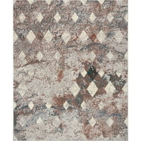 Dobro tkani Moderni geometrijski tkani tepih, 5,25 '7,25'