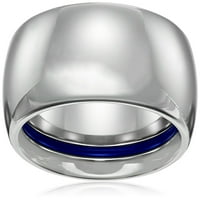 Safir volfram klasični ovalni prstenovi s kobaltnom unutarnjom trakom, udobni vjenčani prstenovi za muškarce,