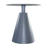 Vanjski okrugli bočni stolić od aluminija, siva