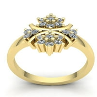 1,5 karatni prirodni dijamant okruglog reza ženski vjenčani prsten s buketom cvijeća vjenčani prsten za godišnjicu