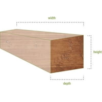 Ekena Millwork 6 H 8 d 60 W Hand Hewn Fau Wood Kamin Mantel, Premium Hickory